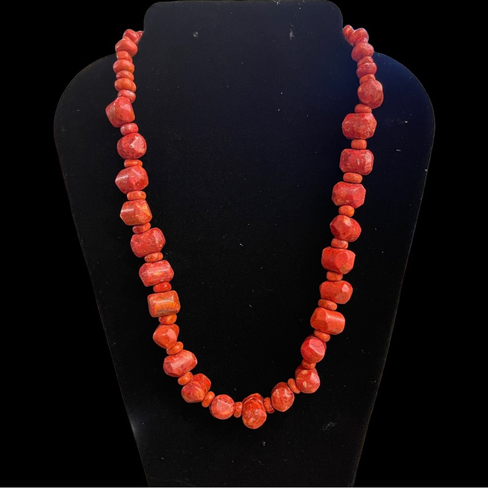 Silpada Sponge Coral Beaded Necklace N1361